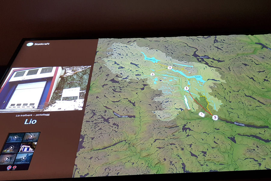 Map at West Telemark Museum