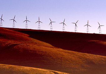Wind turbines in California